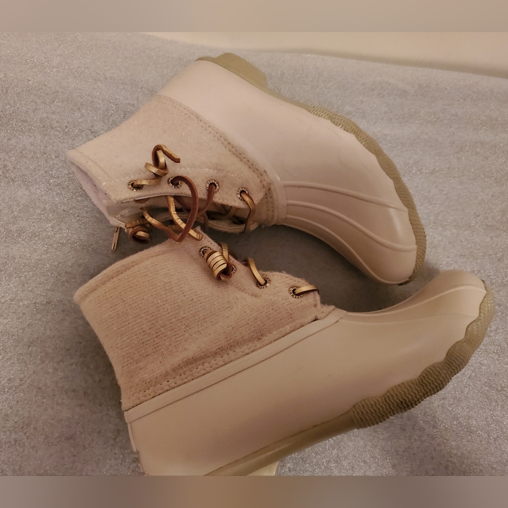 Sperry Top-sider Saltwater Wool Duck shoes size 7" 1/2 - Picture 4 of 9